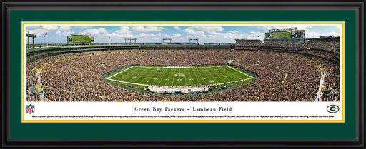Green Bay Packers Panorama - Lambeau Field Fan Cave Wall Decor  Deluxe Frame