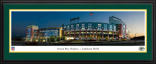 Green Bay Packers Panoramic Fan Cave Poster - Lambeau Field Picture  Deluxe Frame
