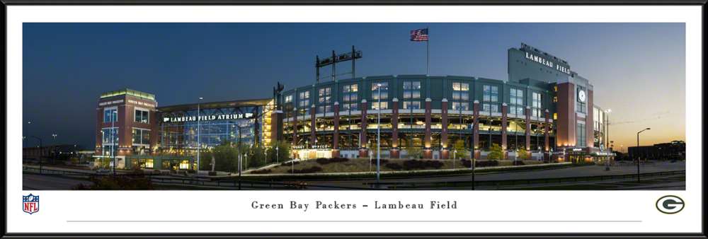 Green Bay Packers Panoramic Fan Cave Poster - Lambeau Field Picture  Standard Frame