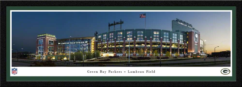 Green Bay Packers Panoramic Fan Cave Poster - Lambeau Field Picture  Select Frame