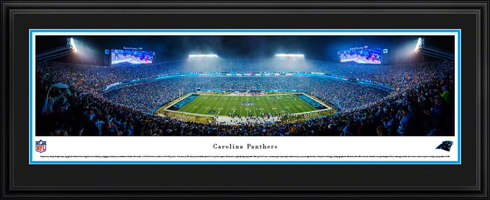 Carolina Panthers Panoramic Picture - Bank of America Stadium  Deluxe Frame