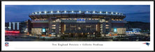 New England Patriots Panoramic Fan Cave Decor - Gillette Stadium NFL Poster  Standard Frame