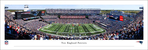 New England Patriots Panoramic Picture - Gillette Stadium NFL Fan Cave Decor  Unframed