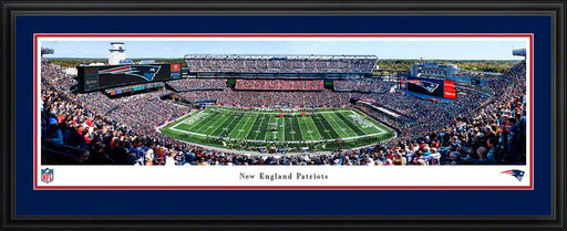 New England Patriots Panoramic Picture - Gillette Stadium NFL Fan Cave Decor  Deluxe Frame