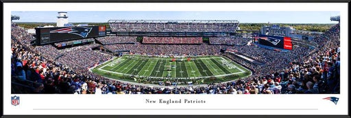 New England Patriots Panoramic Picture - Gillette Stadium NFL Fan Cave Decor  Standard Frame