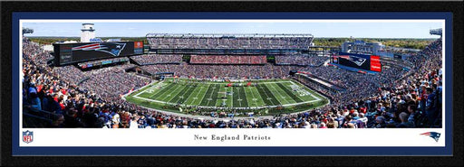 New England Patriots Panoramic Picture - Gillette Stadium NFL Fan Cave Decor  Select Frame