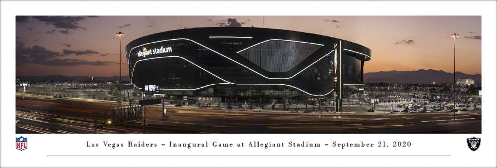 Las Vegas Raiders Framed Panoramic Poster - Allegiant Stadium Picture  Unframed