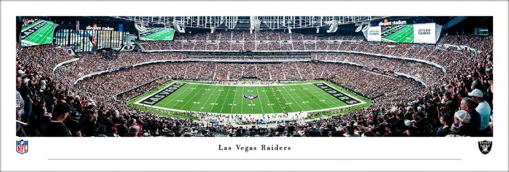 Las Vegas Raiders Panoramic Fan Cave Decor - Allegiant Stadium Picture  Unframed