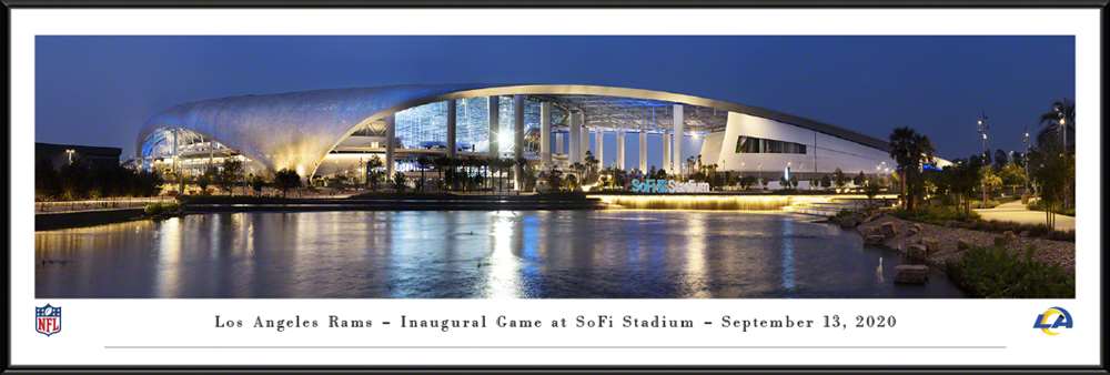 Los Angeles Rams Framed Panoramic Poster - SoFi Stadium Picture  Standard Frame