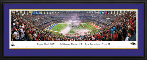 2013 Super Bowl Panoramic - Baltimore Ravens  Deluxe Frame