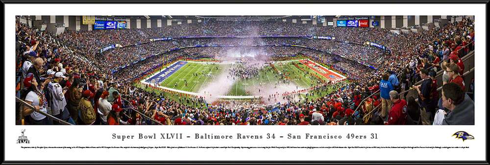 2013 Super Bowl Panoramic - Baltimore Ravens  Standard Frame