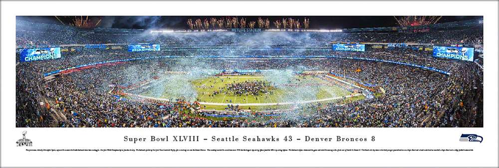 2014 Super Bowl Panoramic Picture - Seattle Seahawks  Unframed