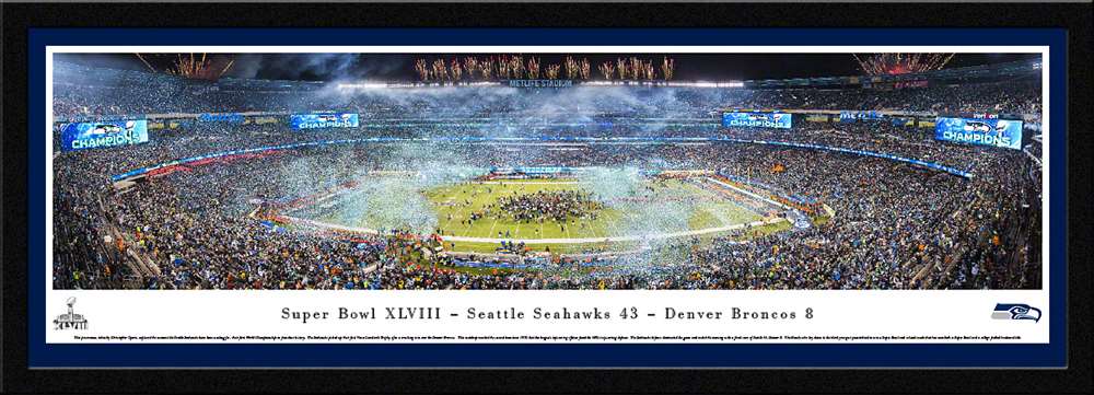 2014 Super Bowl Panoramic Picture - Seattle Seahawks  Select Frame