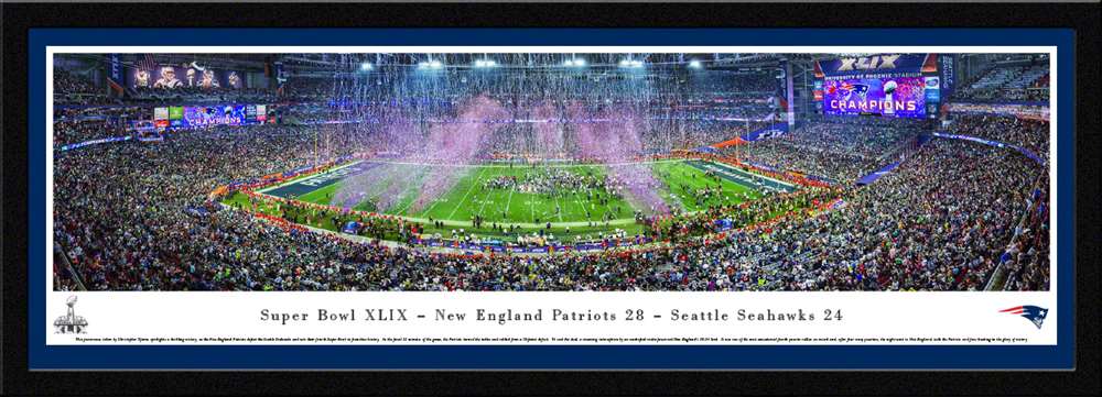 2015 Super Bowl Panoramic - New England Patriots  Select Frame