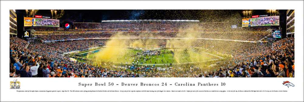 2016 Super Bowl Panoramic Picture - Super Bowl 50 - Denver Broncos  Unframed