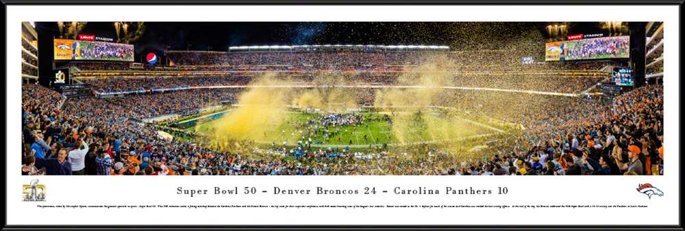 2016 Super Bowl Panoramic Picture - Super Bowl 50 - Denver Broncos  Standard Frame