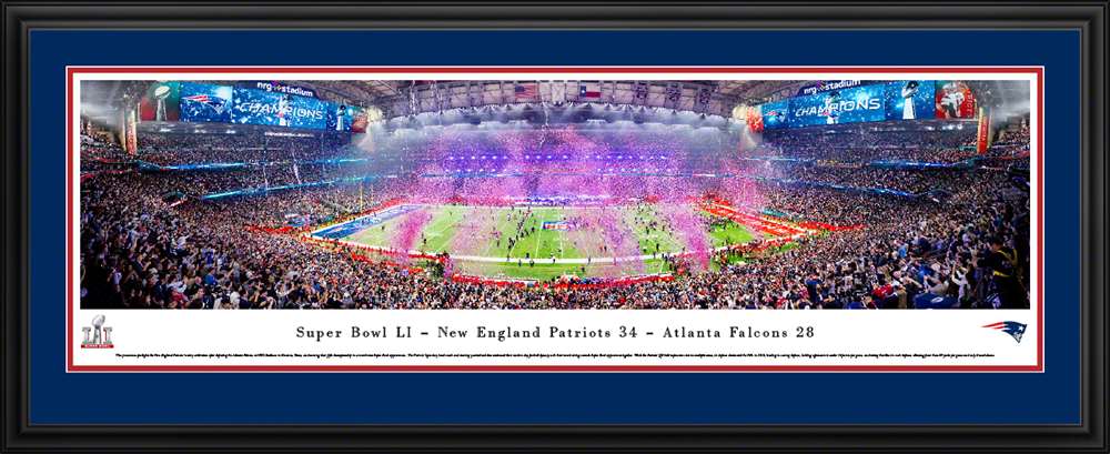 2017 Super Bowl LI Panoramic Picture - New England Patriots  Deluxe Frame