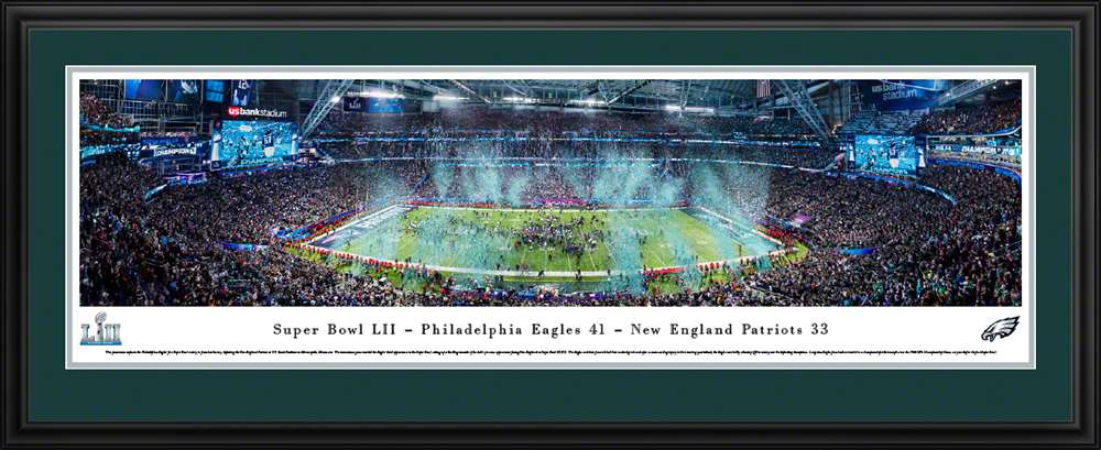 2018 Super Bowl LII Panoramic Picture - Philadelphia Eagles - Super Bowl 52  Deluxe Frame