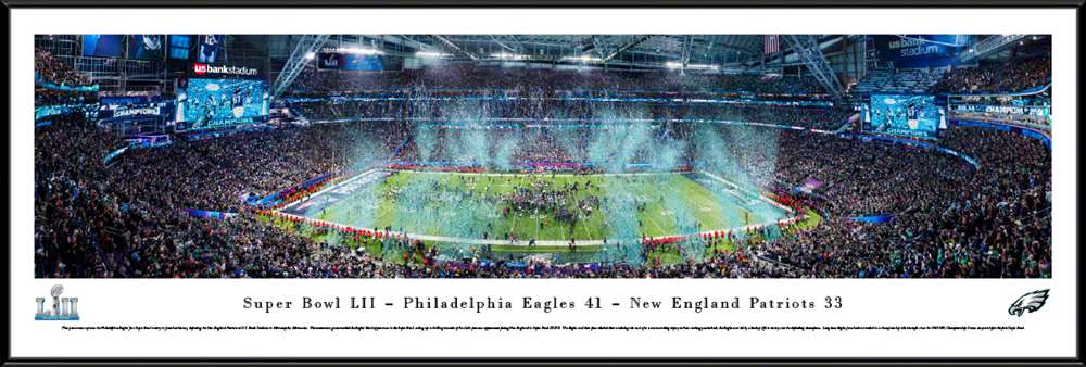 2018 Super Bowl LII Panoramic Picture - Philadelphia Eagles - Super Bowl 52  Standard Frame