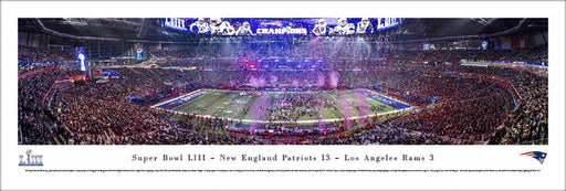 2019 Super Bowl LIII Panoramic Poster - New England Patriots Victory  Unframed
