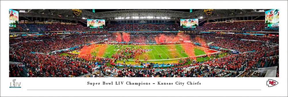 2020 Super Bowl LIV Panoramic Poster - Kansas City Chiefs - Super Bowl 54  Unframed
