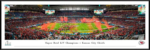 2020 Super Bowl LIV Panoramic Poster - Kansas City Chiefs - Super Bowl 54  Standard Frame