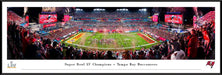 2021 Super Bowl LV Champions Panoramic Poster - Tampa Bay Buccaneers  Standard Frame