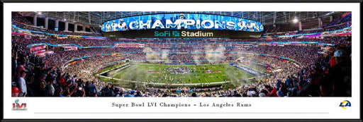 2022 Super Bowl LVI Champions Panoramic Picture - Los Angeles Rams  Standard Frame
