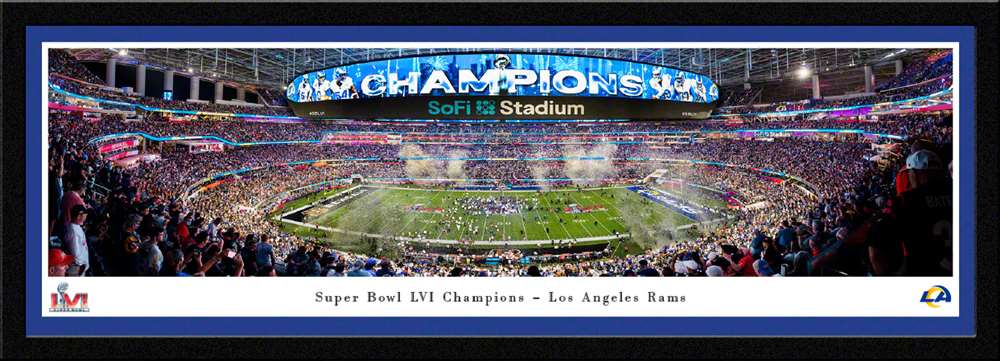 2022 Super Bowl LVI Champions Panoramic Picture - Los Angeles Rams  Select Frame