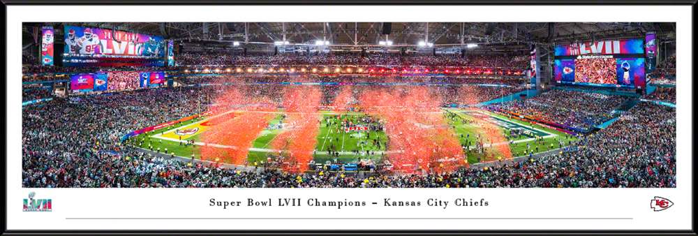 2023 Super Bowl LVII Champions Panoramic Picture - Kansas City Chiefs  Standard Frame