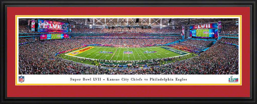2023 Super Bowl LVII Kickoff Panoramic Picture - Kansas City Chiefs vs. Philadelphia Eagles  Deluxe Frame