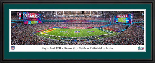 2023 Super Bowl LVII Kickoff Panoramic Picture - Kansas City Chiefs vs. Philadelphia Eagles  Deluxe Frame