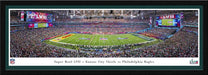 2023 Super Bowl LVII Kickoff Panoramic Picture - Kansas City Chiefs vs. Philadelphia Eagles  Select Frame