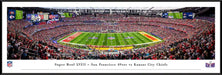 2024 Super Bowl LVIII Kickoff Panoramic Picture - San Francisco 49ers vs. Kansas City Chiefs  Standard Frame