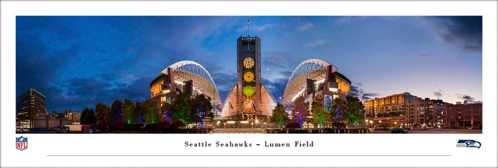 Seattle Seahawks Panoramic Fan Cave Decor - Lumen Field NFL Poster  Unframed