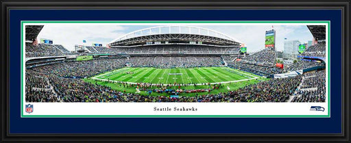 Seattle Seahawks Panoramic Picture - Lumen Field NFL Fan Cave Decor  Deluxe Frame