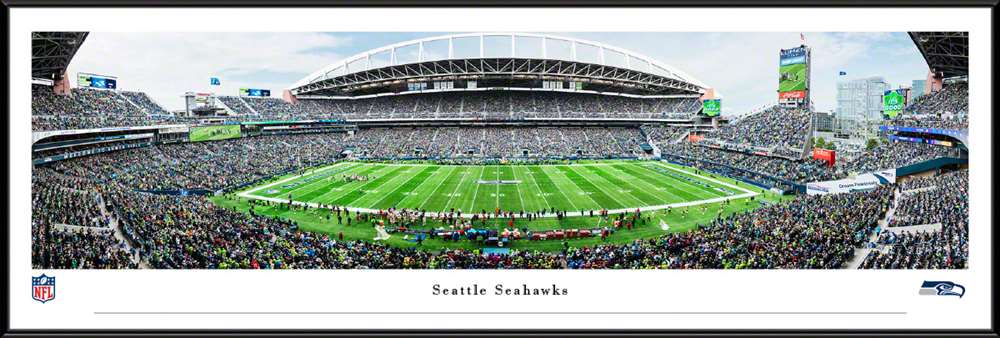Seattle Seahawks Panoramic Picture - Lumen Field NFL Fan Cave Decor  Standard Frame