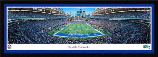 Seattle Seahawks Throwback Game End Zone Panoramic Picture - NFL Fan Cave Decor - Lumen Field  Select Frame