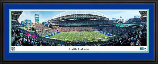 Seattle Seahawks Throwback Game 50 Yd Panoramic Picture - Lumen Field NFL Fan Cave Decor  Deluxe Frame