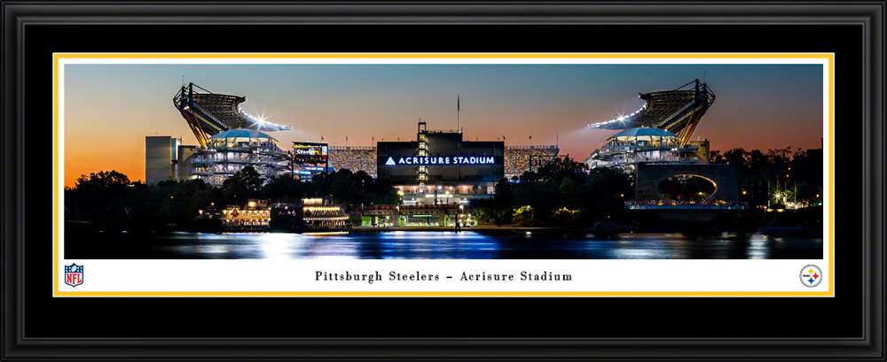 Acrisure Stadium Panoramic Picture - Pittsburgh Steelers NFL Fan Cave Decor  Deluxe Frame