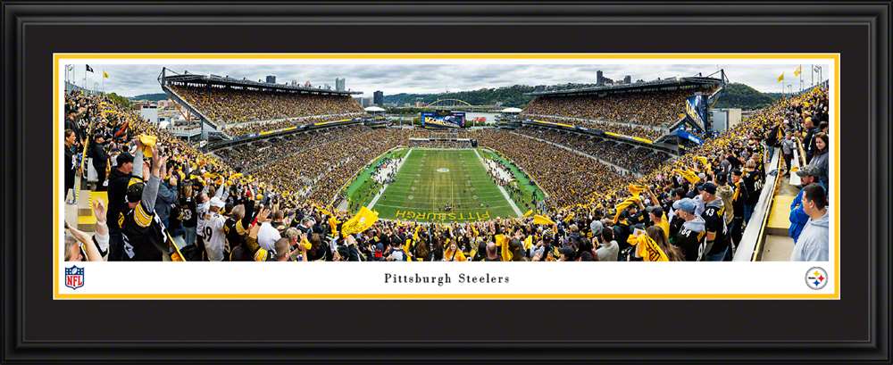 Pittsburgh Steelers End Zone Panoramic Fan Cave Decor - Acrisure Stadium Panorama  Deluxe Frame