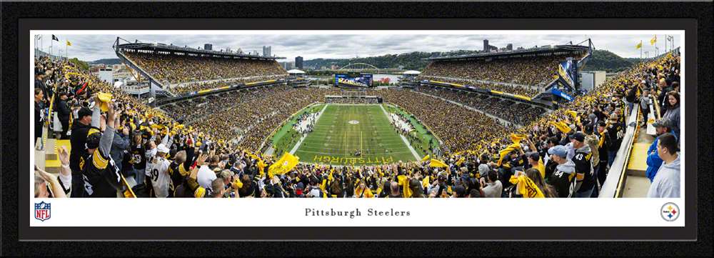 Pittsburgh Steelers End Zone Panoramic Fan Cave Decor - Acrisure Stadium Panorama  Select Frame