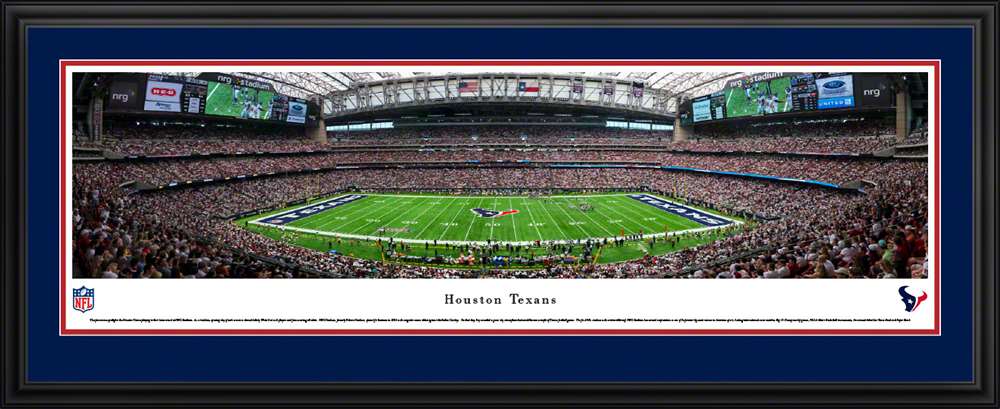Houston Texans Panoramic Picture - NRG Stadium Panorama  Deluxe Frame