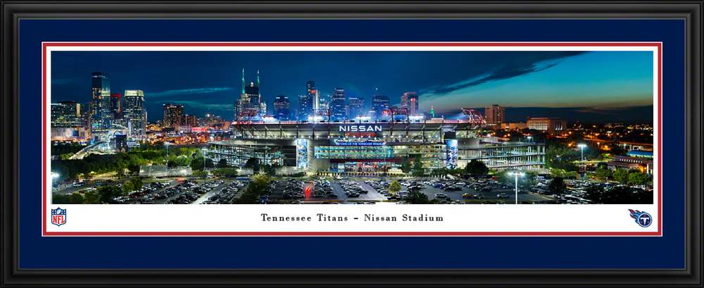 Tennessee Titans Panoramic Picture - Nissan Stadium NFL Fan Cave Decor  Deluxe Frame