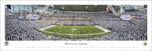 Minnesota Vikings White Out Game Panoramic Picture - NFL Fan Cave Decor  Unframed