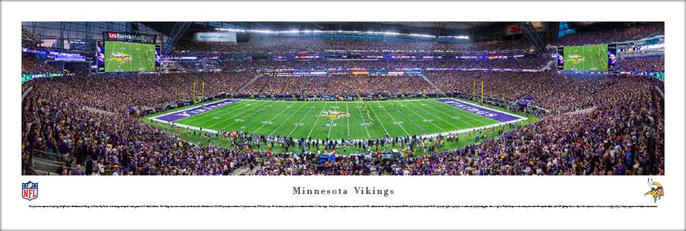 Minnesota Vikings Panoramic Pictures - U.S. Bank Stadium  Unframed