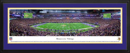 Minnesota Vikings Panoramic Pictures - U.S. Bank Stadium  Deluxe Frame