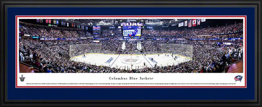 Columbus Blue Jackets Panoramic Poster - Nationwide Arena Fan Cave Print  Deluxe Frame