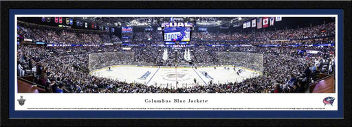 Columbus Blue Jackets Panoramic Poster - Nationwide Arena Fan Cave Print  Select Frame