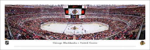 Chicago Blackhawks Panoramic Fan Cave Decor - United Center Picture  Unframed